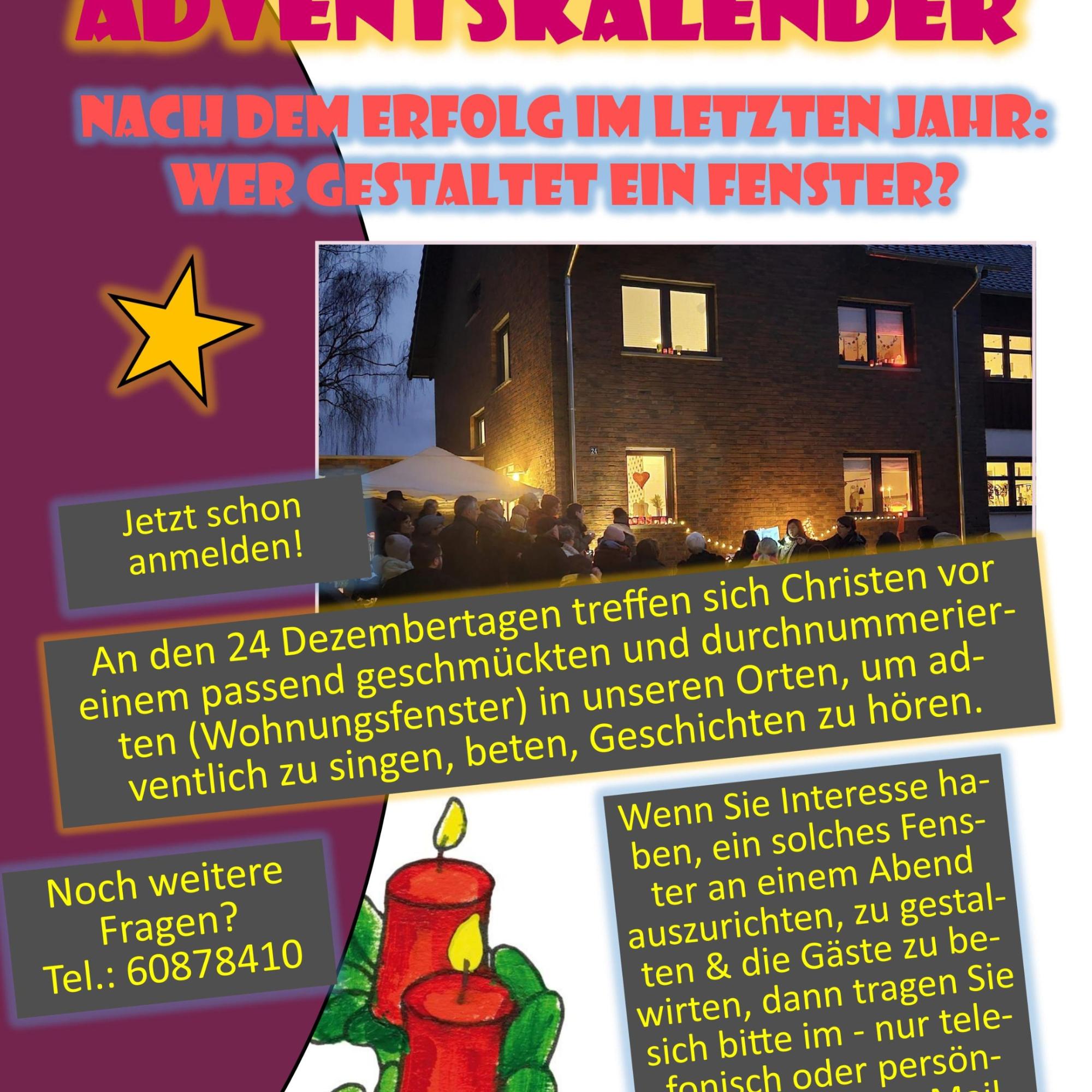 Lebendiger Adventskalender 24 neu zum Druck