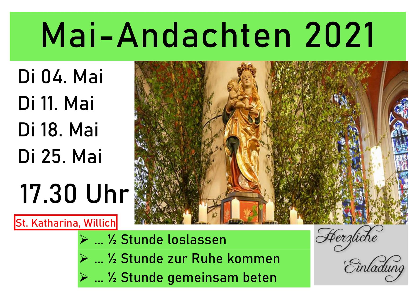 Mai-Andachten-Termine-2021 (c) Maria Wefers